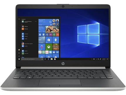 HP Laptop 14-DK0010CA 14-inch Notebook, AMD Dual-Core, 4GB DDR4 RAM, 64GB eMMC, AMD Radeon R3, SD Card Reader, HDMI, RJ-45, USB C, Wifi, Bluetooth, Windows 10 Home S Mode Natural Silver (Renewed)