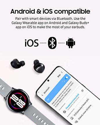 Samsung Galaxy Buds+ True Wireless Earbud Headphones - Black (Renewed)