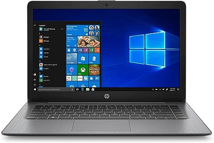 HP 14 Stream Laptop 14-inch HD Intel Celeron N4020 4GB DDR4 RAM 64GB eMMC, Intel UHD Graphics, WiFi, Bluetooth, HDMI, USB, SD Card Reader, Windows Home 11 S Mode, 14-cb119ds, Brilliant Black (Renewed)