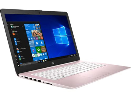2021 HP Stream 14 HD Thin and Light Laptop, Intel Celeron N4000 Processor, 4GB RAM, 64GB eMMC, HDMI, Webcam, WiFi, Bluetooth, Windows 10 S, Rose Pink with SAM- (Renewed)
