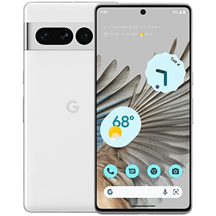 Google Pixel 7 Pro - 5G Android Phone - Unlocked Smartphone with Telephoto Lens, Wide Angle Lens, and 24-Hour Battery - 128GB - Snow (Renewed)