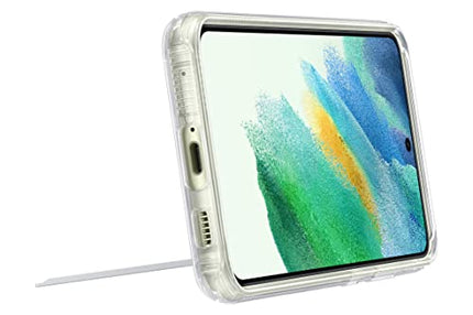 SAMSUNG Galaxy S21 FE 5G Clear Phone Cover with Stand, Protective Case, Shockproof Smartphone Protector, Adjustable View Angle, US Version, Transparent