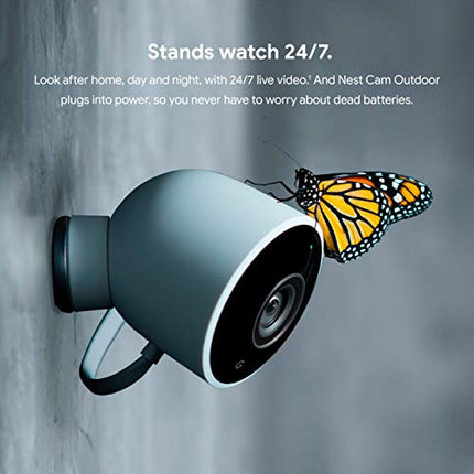 Google Nest Cam Outdoor 2-Pack - 1st Generation - Weatherproof Outdoor Camera - Surveillance Camera with Night Vision - Control with Your Phone