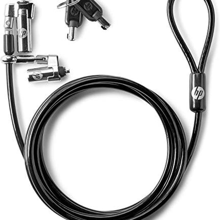 BRETFORD, INC HP T1A64AA Dual Head Keyed Cable Lock - Security Cable Lock - 7 ft