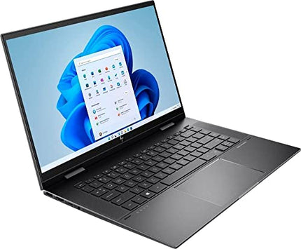 HP Envy Laptop x360 Convert Computer 15.6-inch Touchscreen PC AMD Ryzen 5 5500U Radeon Graphics, 8GB DDR4 RAM, 256GB PCIe NVMe SSD Backlit Keyboard, Windows 11 Home - 15m-eu0033dx, Black (Renewed)