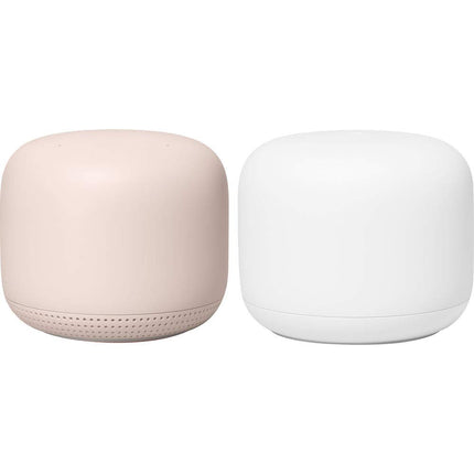 Google - Nest WiFi - WiFi Router (2-Pack in Sand) (Renewed)