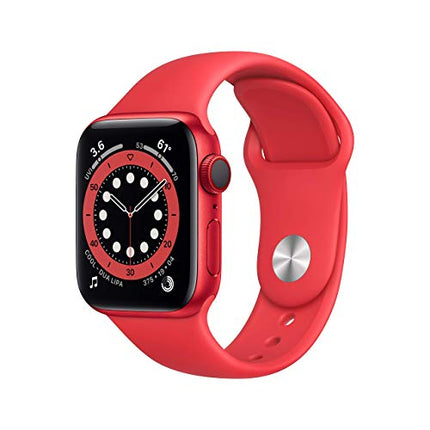 Apple Watch Series 6 (GPS + Cellular, 40mm) - (Product) RED Aluminum Case with RED Sport Band (Renewed)