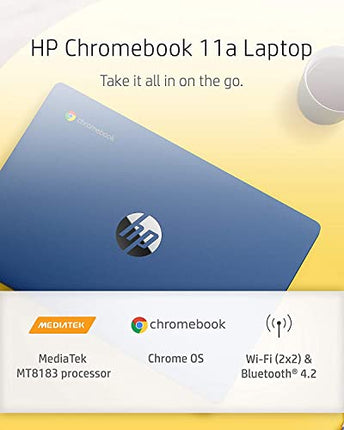 HP Chromebook 11-inch IPS Touchscreen Laptop, MediaTek MT8183 Octa-Core Processor, 4GB RAM, 32GB eMMC Storage, WiFi, Webcam, USB Type C, Chrome OS (Renewed)