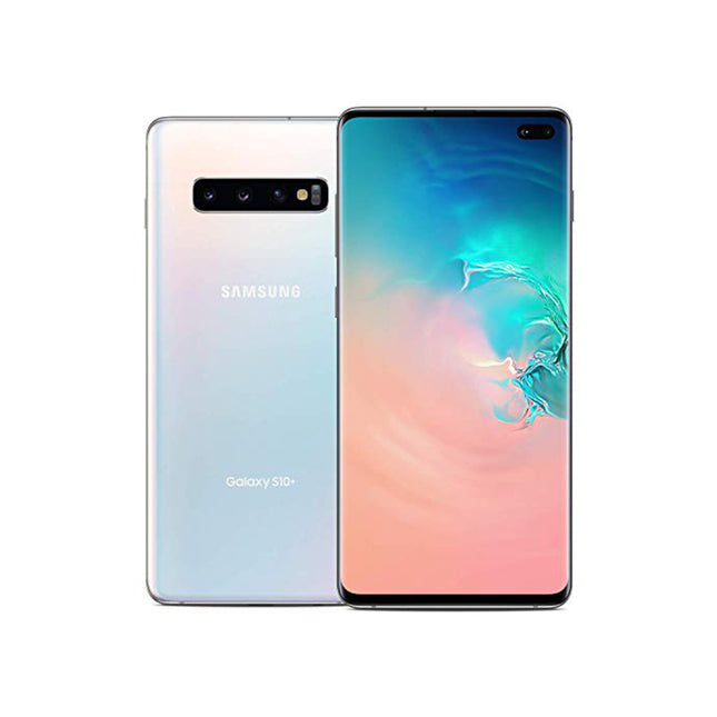 Samsung Galaxy S10+, 128GB, Prism White - Fully Unlocked (Renewed)