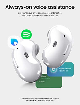 Samsung Galaxy Buds Live True Wireless Earbud Headphones - Mystic White (Renewed)