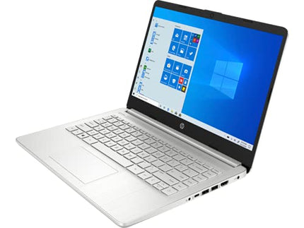 HP 14-inch 14-FQ0122OD Laptop HD Display AMD 3020e 4GB DDR4 RAM 64GB eMMC Computer Storage Radeon Graphics SD Card Reader, USB Type-C, HDMI, Wi-Fi, Bluetooth, Windows 11 Home, Natural Silver (Renewed)
