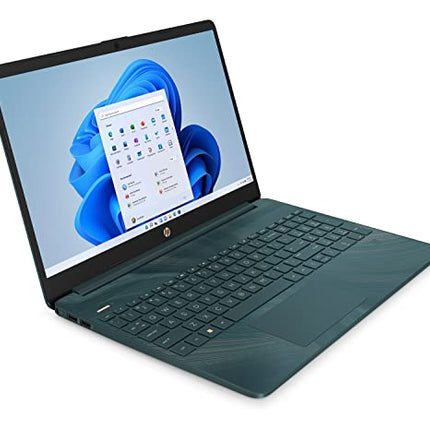 HP Laptop 15-dy0704ds 15.6-inch HD Notebook, Intel Celeron N4120 4GB DDR4 RAM 128GB PCIE SSD Computer PC Storage, USB C HDMI Port, Bluetooth WiFi, Windows 11 Installed, Peacock Teal (Renewed)