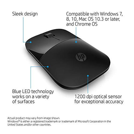 HP Wireless Mouse Z3700, Black (V0L79AA#ABL)