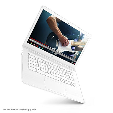 HP Chromebook 14-inch Laptop with 180-Degree Axis, Intel Celeron N3350 Processor, 4 GB RAM, 32 GB eMMC Storage, Chrome OS (14-ca050nr, White)