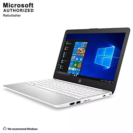 HP Stream 11-AK1035NR White 11.6" Business Laptop, Intel Atom X5-E8000 1.04GHZ, 4G DDR3L, 32G SSD, HDMI, Type-C, USB 3.1, Windows 10 Pro 64 Bit-Multi-Language Supports English/Spanish/French(Renewed)