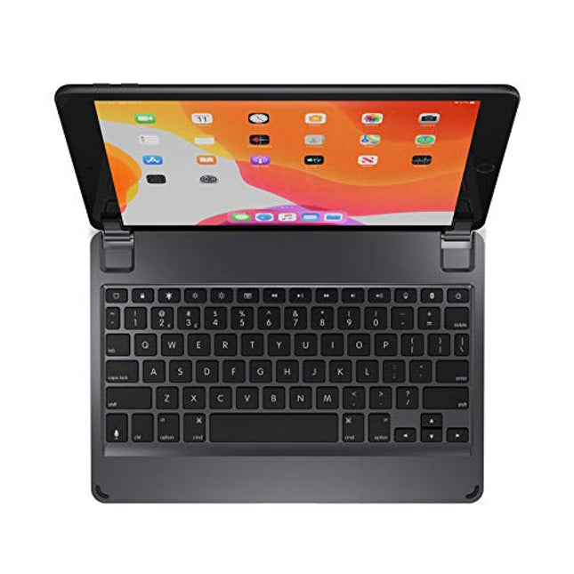 Brydge iPad 10.2 Wireless Keyboard Compatible with iPad 9th, 8th & 7th Generation, Backlit Keys, 0-180 Degree Viewing Ability, Long Battery Life, Space Gray