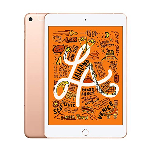 Apple iPad Mini 5th Generation (Wi-Fi + Cellular, 64GB) - Gold (Renewed)