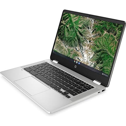 HP Chromebook x360 14-inch FHD Laptop , Pentium Silver N5030 4GB RAM, 64GB eMMC Computer Storage, 2-in-1 Touchscreen Notebook Tablet, Chrome OS, 14a-ca0097nr, Natural Silver (Renewed)