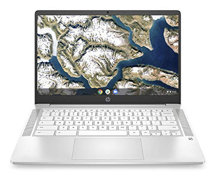 HP Chromebook 14-inch FHD Laptop, Intel Celeron N4000, 4 GB RAM, 32 GB eMMC, Chrome (14a-na0060nr, Ceramic White) (Renewed)