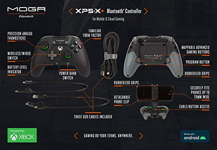 PowerA MOGA XP5-X Plus Bluetooth Controller for Mobile & Cloud Gaming on Android/PC [video game]