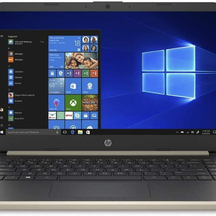 HP 14in HD Laptop Intel Celeron N4020 4GB RAM 64GB eMMC Windows 10 S Pale Gold