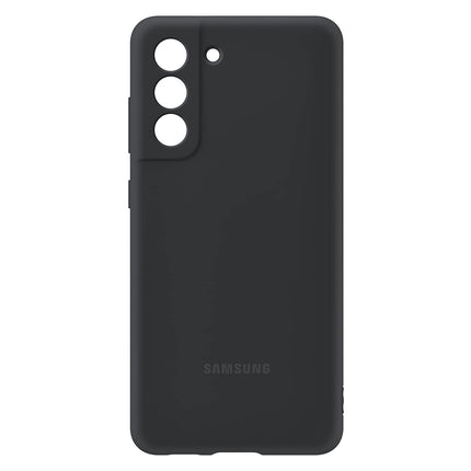 SAMSUNG Galaxy S21 FE 5G Silicon Cover, Protective Phone Case, Smartphone Protector, Hook to Attach Strap, Soft Grip, Matte Finish, US Version, Black