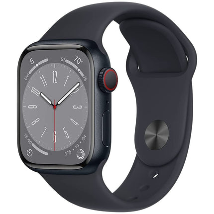 Apple Watch Series 8 [GPS, 45mm] Midnight Aluminum Case with Midnight Sport Band (Renewed)