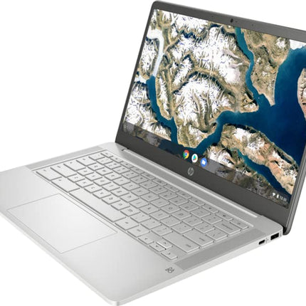 HP Chromebook 14a-na1010ca 14" Intel Celeron N4500 4GB 64 GB eMMC Chrome OS Mineral Silver(Renewed)