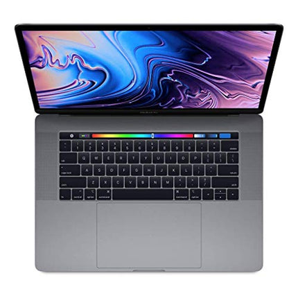 Apple 15.4in MacBook Pro Laptop (Retina, Touch Bar, 2.2GHz 6-Core Intel Core i7, 16GB RAM, 256GB SSD Storage) Space Gray (MR932LL/A) (2018 Model) (Renewed)
