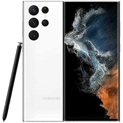 SAMSUNG Galaxy S22 Ultra 5G Factory Unlocked 128GB SM-S908U1 Phantom White (Renewed)