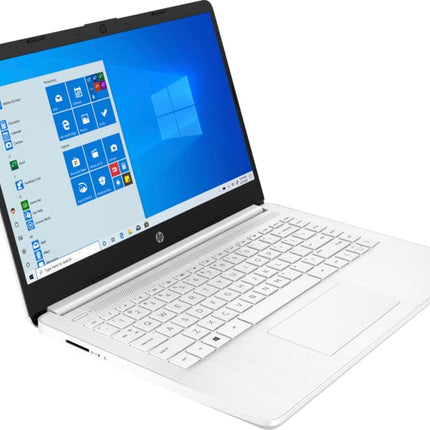 HP 14-dq3020ca 14-inch HD Laptop Intel Celeron N4500 4GB DDR4 RAM 64GB eMMC Computer Storage Intel UHD Graphics, SD Card Reader, HDMI, USB Type C, Wifi, Bluetooth Windows 10 Home, Snow White (Renewed)