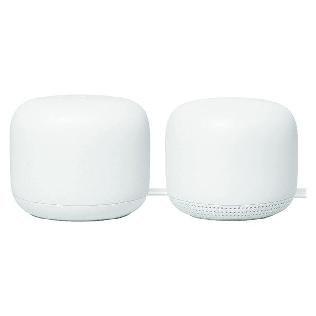Google Nest AC2200 2nd Generation Router and Add On Access Point Mesh Wi-Fi System 2-Pack Snow (Renewed)