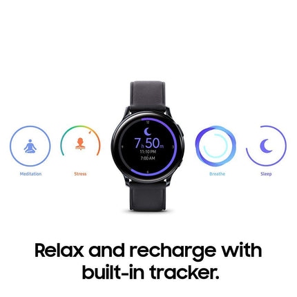 Samsung Galaxy Watch Active2 Bluetooth Smartwatch, Aluminum, 44mm, Black (SM-R820NZKCXAR) (Renewed)