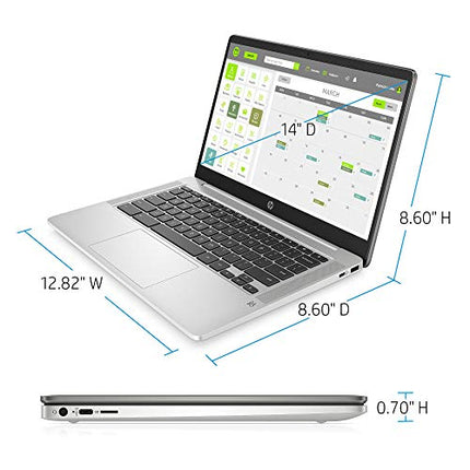 HP Chromebook 14-inch HD Laptop, Intel Celeron N4000, 4 GB RAM, 32 GB eMMC, Chrome (14a-na0010nr, Mineral Silver)