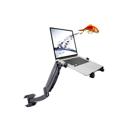 FLEXIMOUNTS M10 Laptop Wall Mount 2 in 1 LCD arm for Most 11-17.3 inch Laptop, Notebook Tray Included or 10-24 inch Computer LCDs,Swing Gas Spring Monitor arm for Dental Clinic