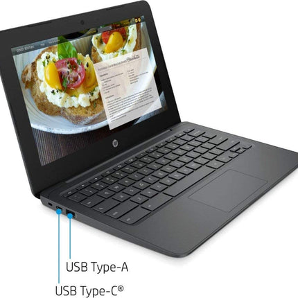 HP - 11.6" Chromebook - Intel Celeron - 4GB Memory - 32GB eMMC Flash Memory - Ash Gray