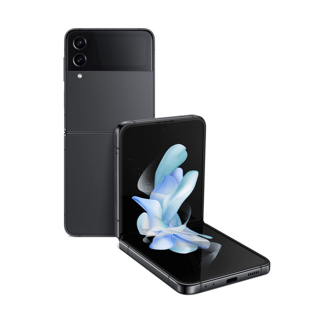 SAMSUNG Galaxy Z Flip 4 Cell Phone, Factory Unlocked Android Smartphone, 128GB, Flex Mode, Hands Free Camera, Compact, Foldable Design, Informative Cover Screen, US Version, Graphite (Renewed)
