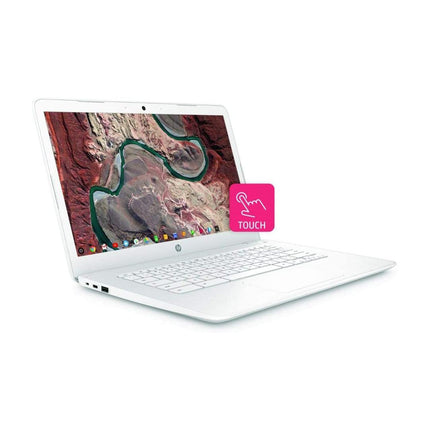 HP 7CG07UA Polished White 11.5 Hour Battery 14" Touch Chromebook (Renewed)