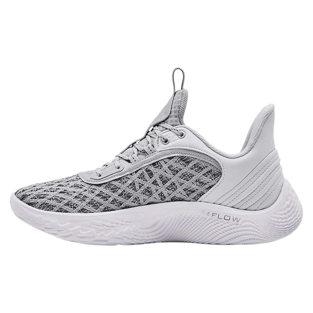 Under Armour Curry Flow 9 Team Basketball Shoes - Gray - Men's Size 6 / Women's Size 7.5, Gray/White