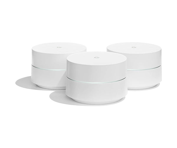 Google WiFi system, 3-Pack - Router Replacement for Whole Home Coverage  (NLS-1304-25),White