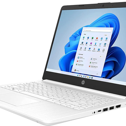 HP Laptop 14" HD Display, Intel Celeron N4120 Quad-Core Processor 1.1GHz, 4GB RAM, 64GB eMMC, Bluetooth & Wi-Fi Connectivity, Windows 11 Home S, Snowflake White (Renewed)