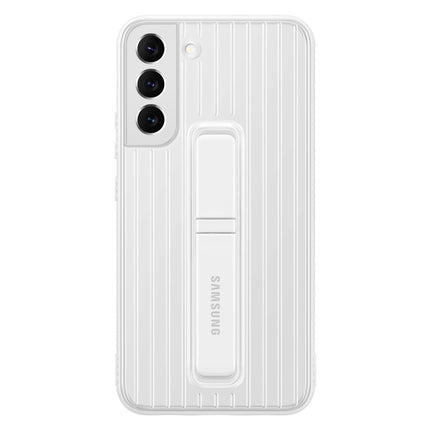 Samsung Electronics Galaxy S22+ Protective Standing Cover, High Protection Phone Case, 2 Detachable Kickstands, 2 Viewing Angles, US Version, White, (EF-RS906CWEGUS)