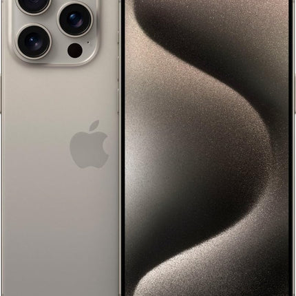 Apple iPhone 15 Pro Max, 256GB, Natural Titanium - Unlocked (Renewed)