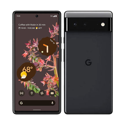 Google Pixel 6 Stormy Black 5G Android Unlocked Smartphone with Wide and Ultrawide Lens - 128GB