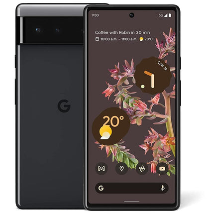 Google Pixel 6 ? 5G Android Phone - Unlocked Smartphone with Wide and Ultrawide Lens - 256GB - Stormy Black (Renewed)