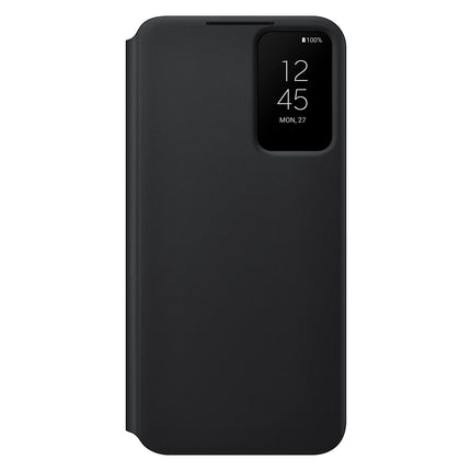 SAMSUNG Galaxy S22+ S-View Flip Cover, Protective Phone Case, Tap Control, Cutting Edge Design, US Version, Black, (EF-ZS906CBEGUS)