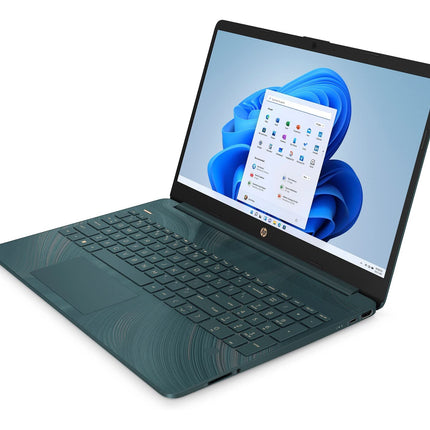 HP Laptop 15-dy0704ds 15.6-inch HD Notebook, Intel Celeron N4120 4GB DDR4 RAM 128GB PCIE SSD Computer PC Storage, USB C HDMI Port, Bluetooth WiFi, Windows 11 Installed, Peacock Teal (Renewed)