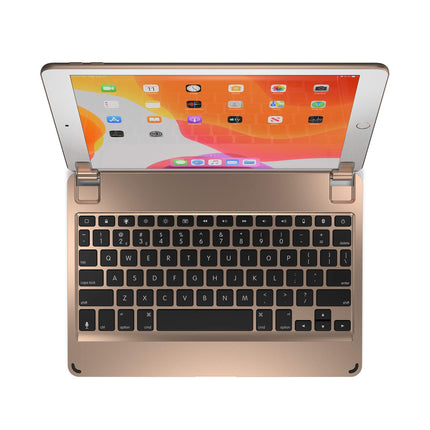 Brydge 10.2 iPad Wireless Keyboard Compatible with iPad 9th, 8th & 7th Generation, Backlit Keys, Long Battery Life, Gold Color, 0-180 Viewing Angles