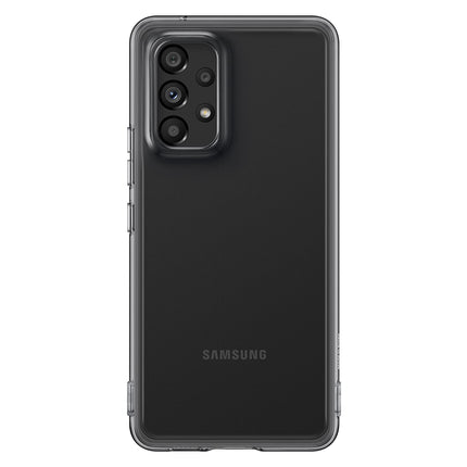 SAMSUNG Galaxy A53 5G Soft Clear Cover, Protective Shockproof Phone Case with Slim, Durable Design, Comfortable Grip, Hole for Strap, US Version, Black