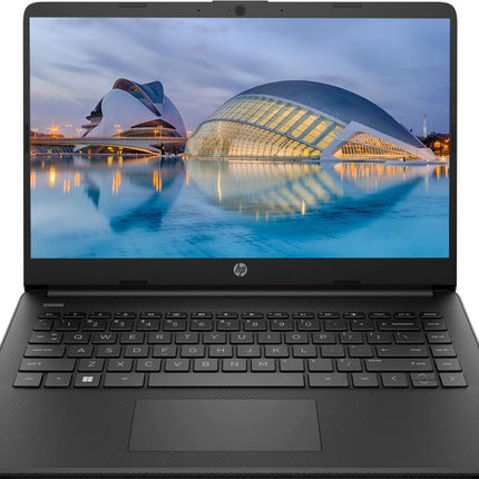 HP Newest 14" HD Laptop, Windows 11, Intel Celeron Dual-Core Processor Up to 2.60GHz, 4GB RAM, 128GB SSD, Webcam, Dale Black (Renewed)
